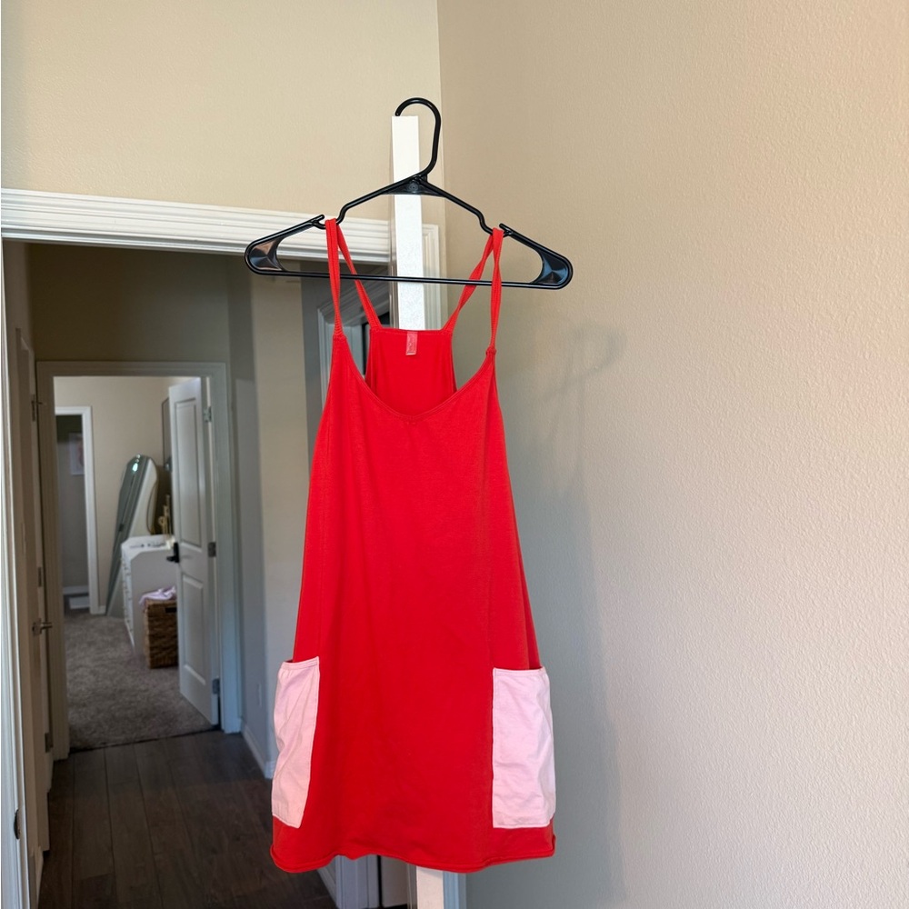 Red and Pink Mini Dress
